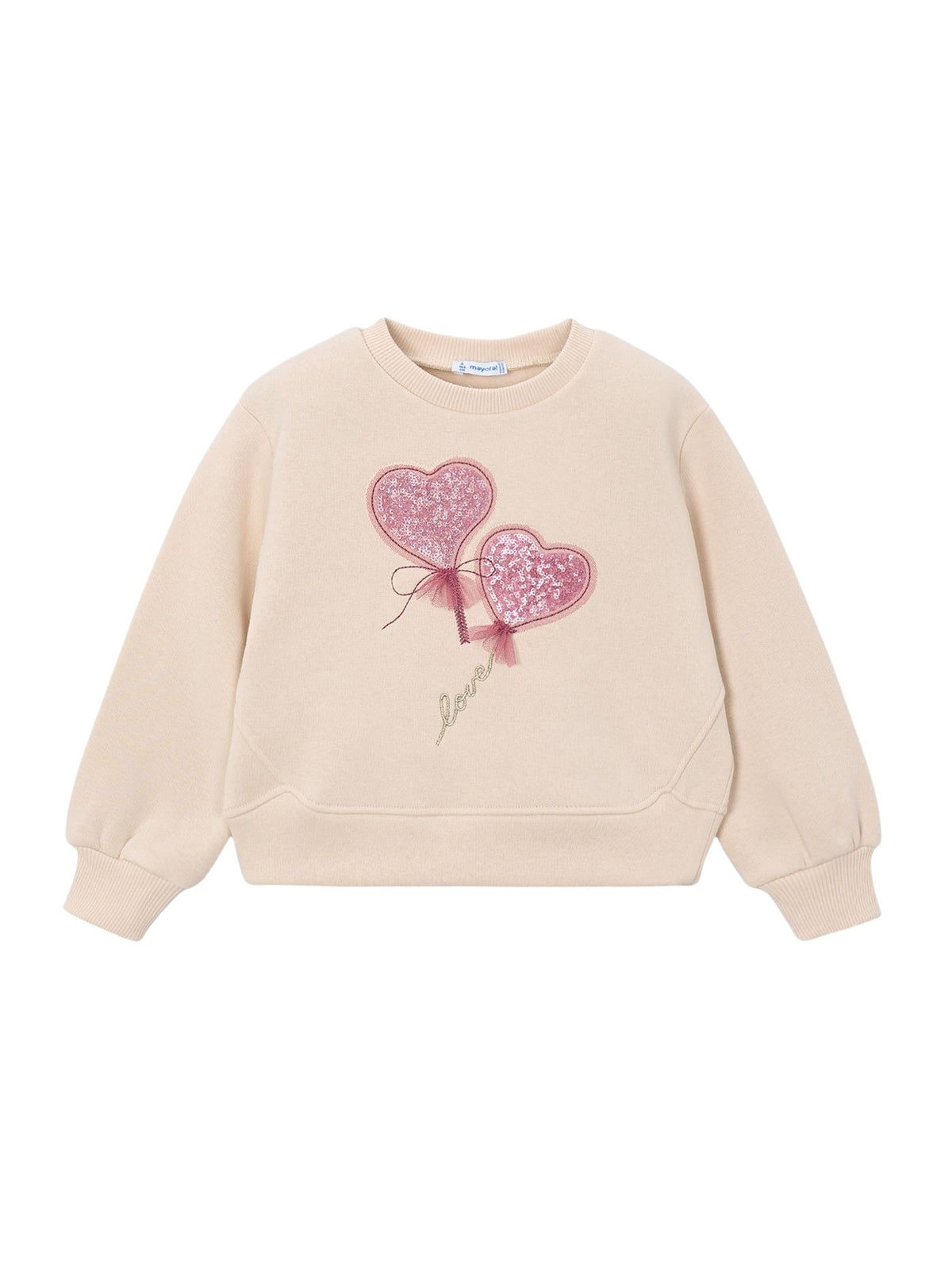 Sweat aplicações Tofu (Bege)  para Menina - Mayoral