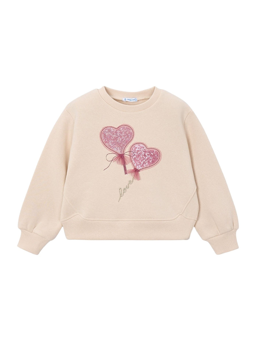 Sweat aplicações Tofu (Bege)  para Menina - Mayoral