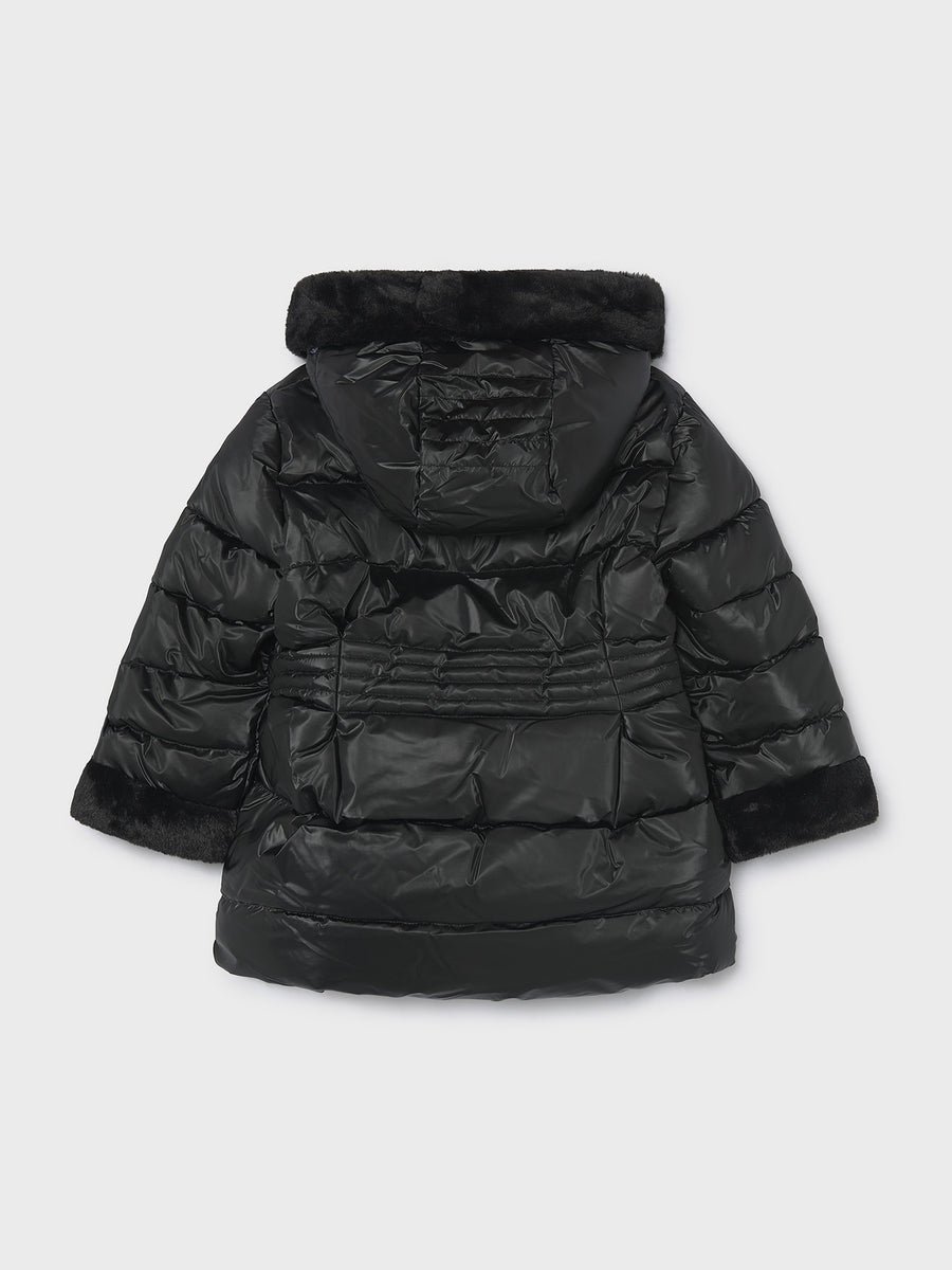 Blusão metalizado pelo Preto (Preto)  para Menina - Mayoral