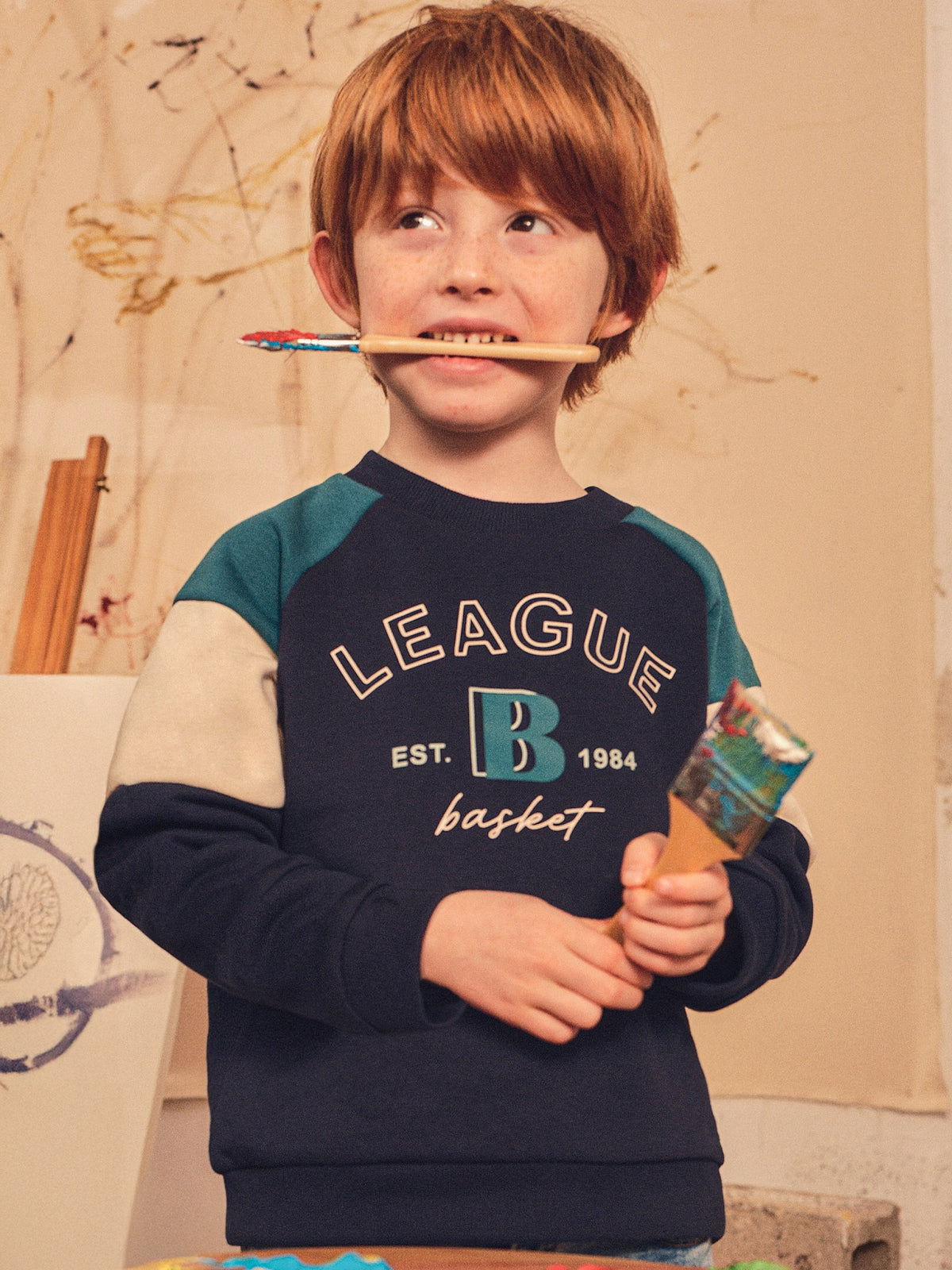Sweat combinada "league" Azul (Marinho)  para Menino - Mayoral