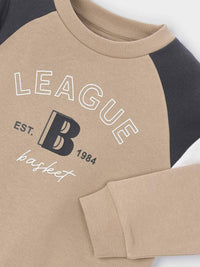 Sweat combinada "league" Avelã (Bege)  para Menino - Mayoral
