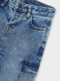Calça soft denim cargo Claro (Ganga c/ Lavagem)  para Menino - Mayoral