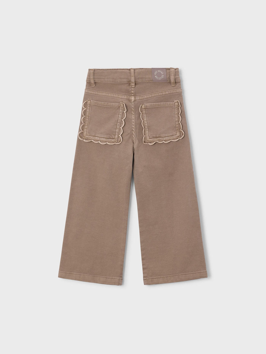 Calça sarja marine Gofre (Castanho Claro)  para Menina - Mayoral