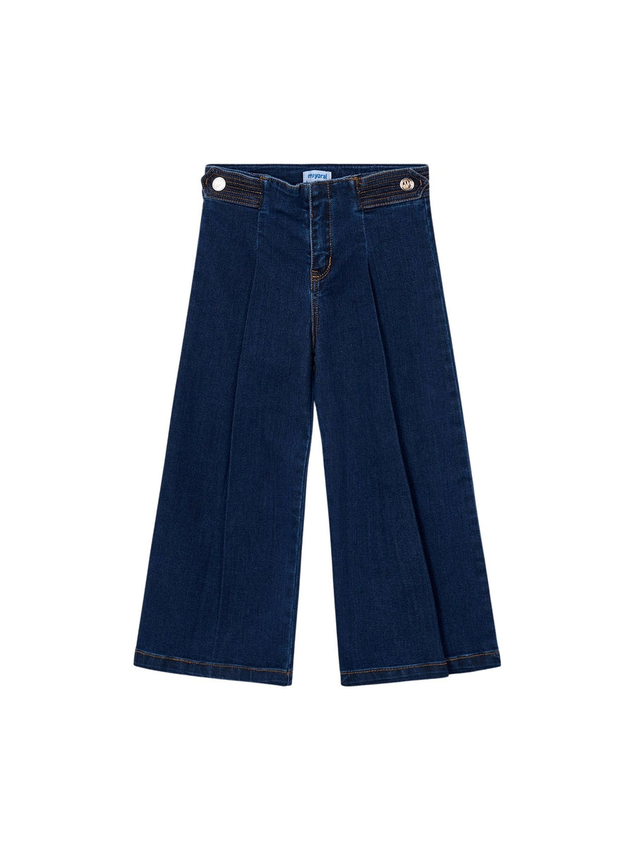 Calça ganga wide leg Super escu (Marinho)  para Menina - Mayoral