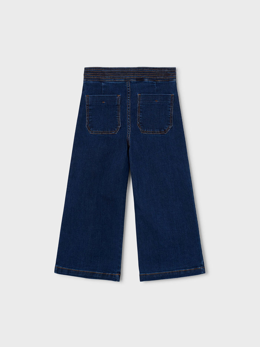 Calça ganga wide leg Super escu (Marinho)  para Menina - Mayoral