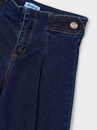 Calça ganga wide leg Super escu (Marinho)  para Menina - Mayoral