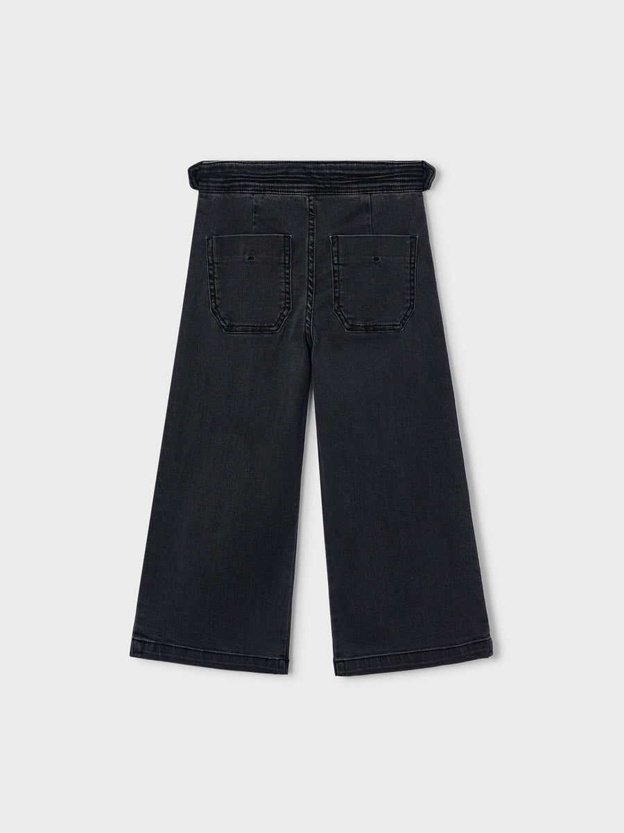 Calça ganga wide leg Carvão (Cinza Escuro)  para Menina - Mayoral