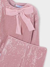 Conj. calça lantejoulas Quartzo (Rosa)  para Menina - Mayoral