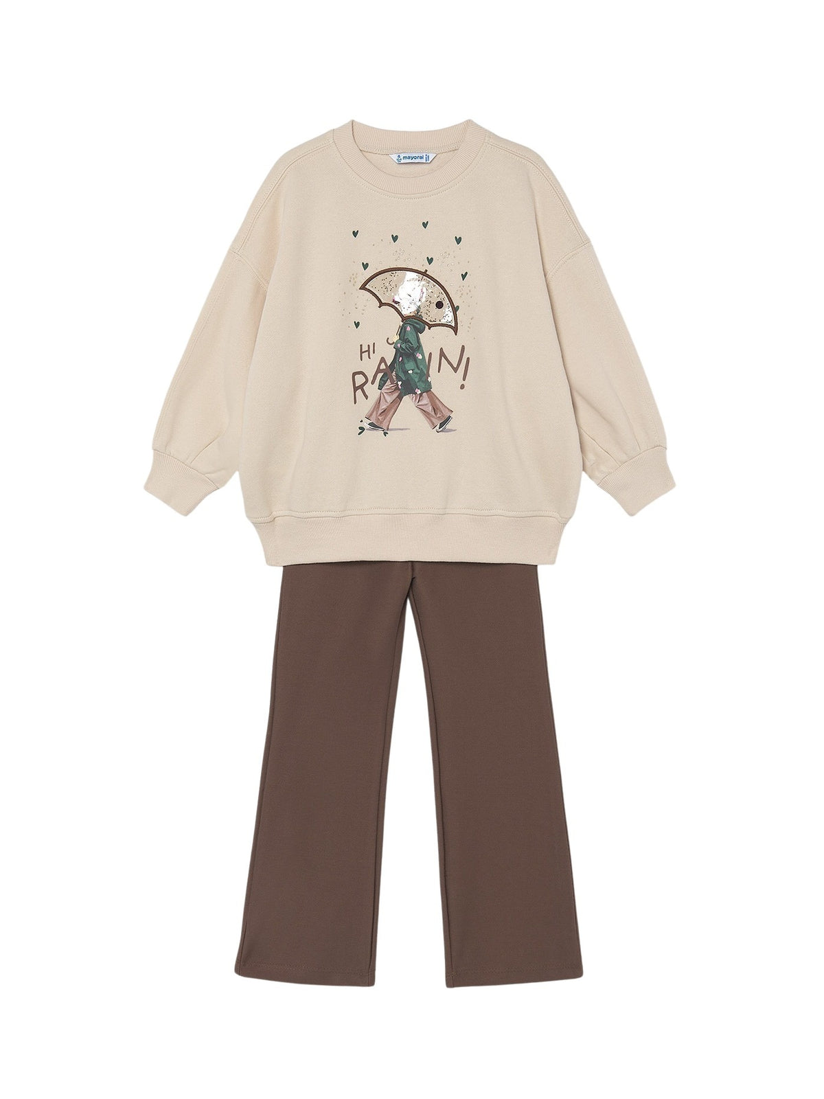 Conj. leggings flare Café (Castanho Escuro)  para Menina - Mayoral