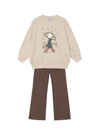 Conj. leggings flare Café (Castanho Escuro)  para Menina - Mayoral