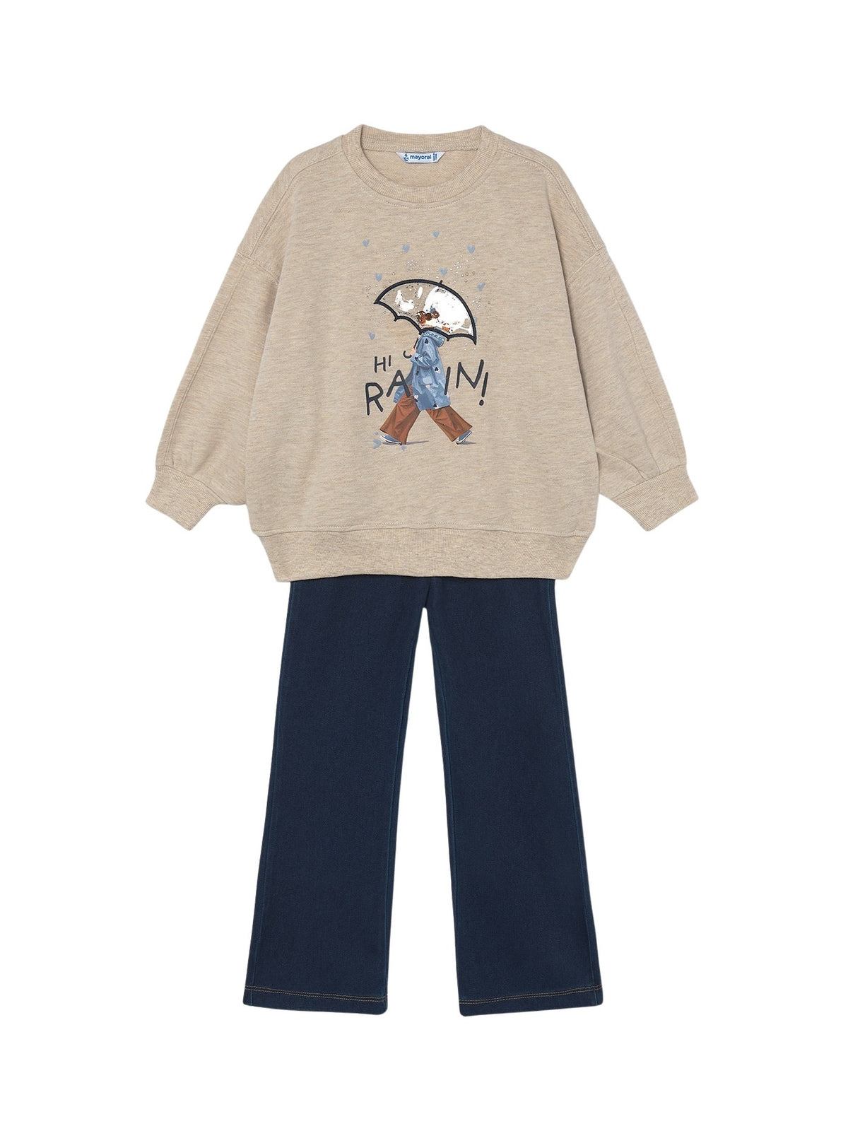 Conj. leggings flare Quinoa vig (Bege)  para Menina - Mayoral