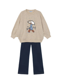 Conj. leggings flare Quinoa vig (Bege)  para Menina - Mayoral