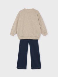 Conj. leggings flare Quinoa vig (Bege)  para Menina - Mayoral