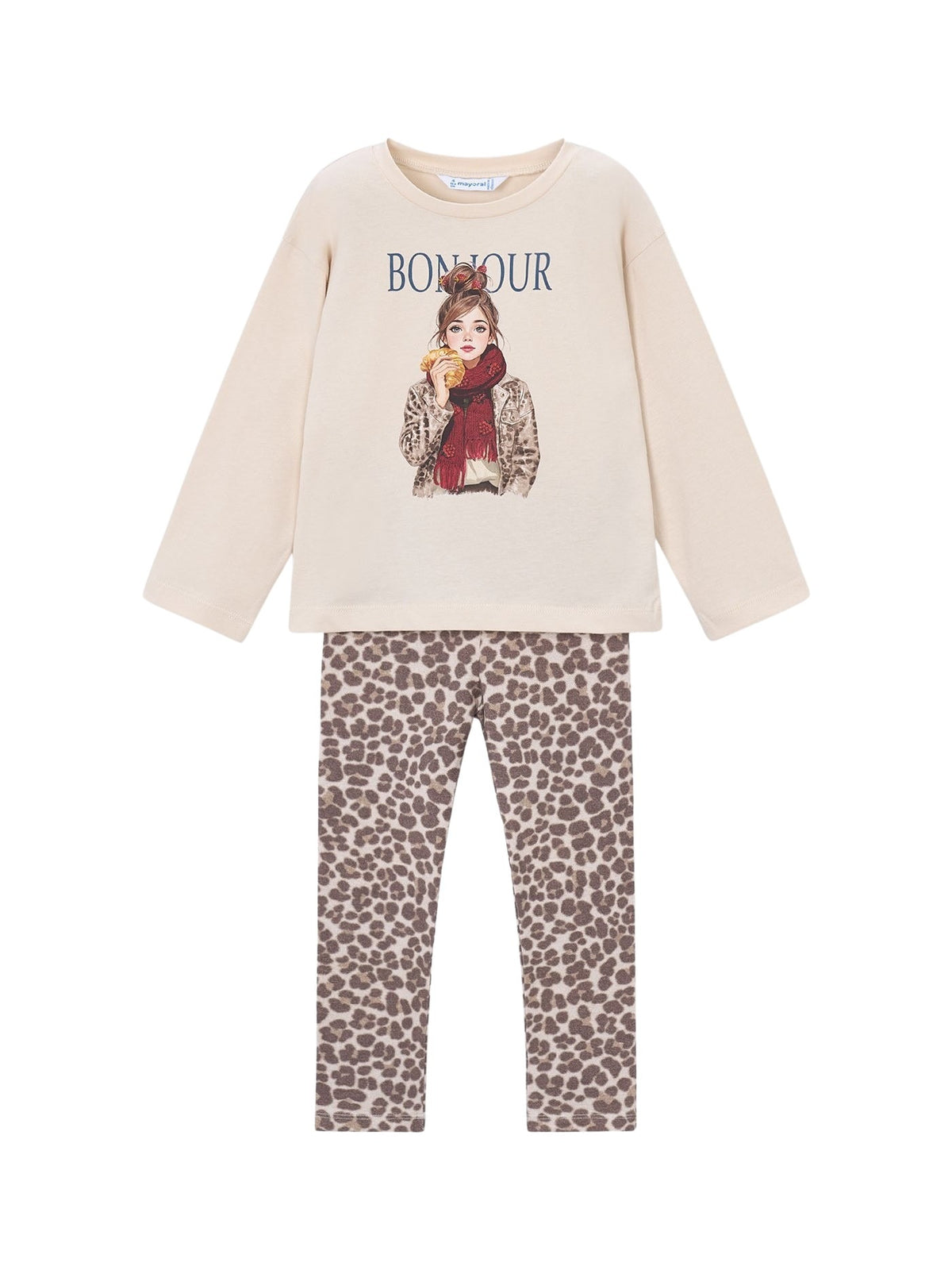 Conj. leggings estampadas Castanha (Castanho)  para Menina - Mayoral