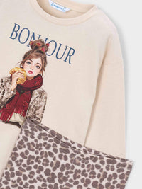 Conj. leggings estampadas Castanha (Castanho)  para Menina - Mayoral