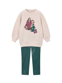 Conj. leggings blotch V.garrafa (Verde Escuro)  para Menina - Mayoral