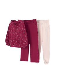 Fato de treino 2 calças Framboesa (Vermelho Escuro)  para Menina - Mayoral