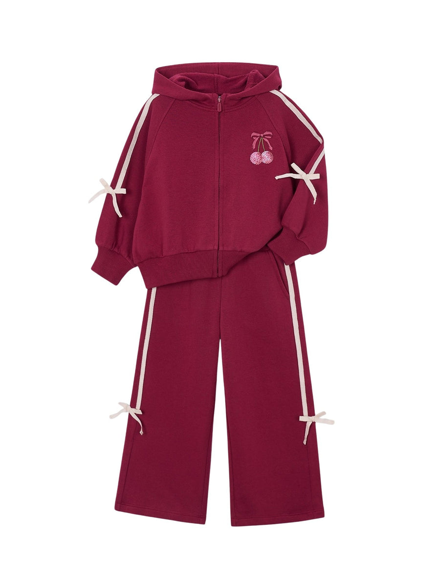 Fato treino laçadas Cherry (Bordeaux)  para Menina - Mayoral