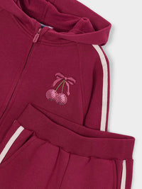 Fato treino laçadas Cherry (Bordeaux)  para Menina - Mayoral