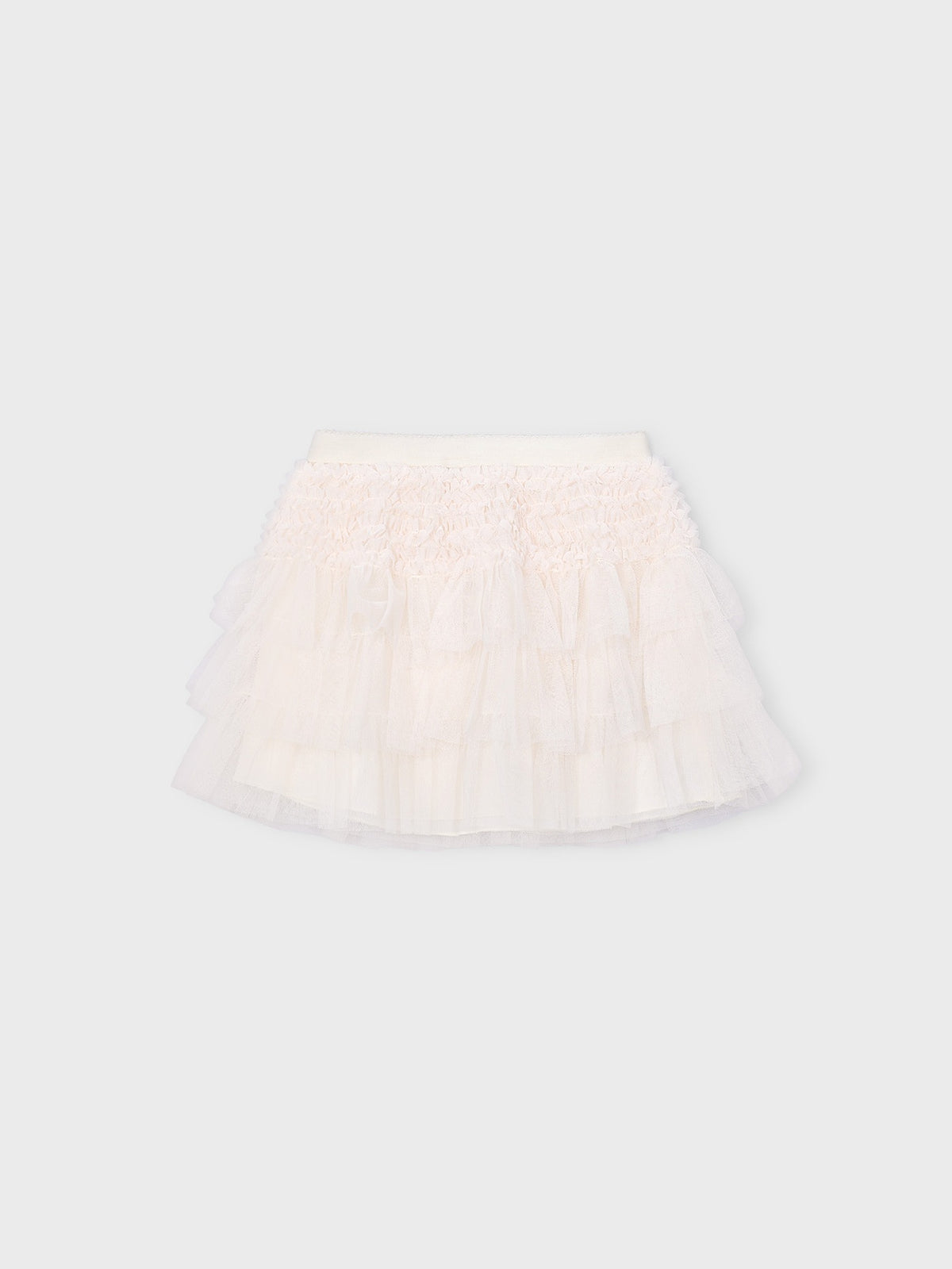 Saia tul folhos Soja (Creme / Pérola)  para Menina - Mayoral