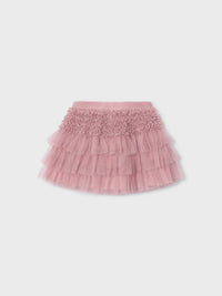 Saia tul folhos Quartzo (Rosa)  para Menina - Mayoral