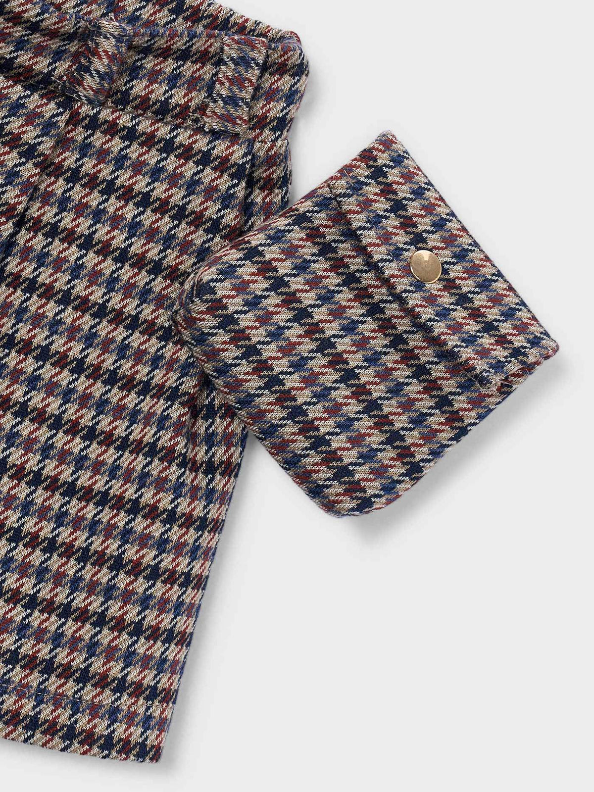 Bermuda xadrez com bolso Canela (Castanho Claro)  para Menina - Mayoral