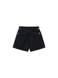 Bermuda cinto trespasse Preto (Preto)  para Menina - Mayoral