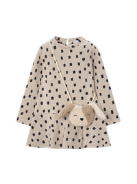 Vestido jaquard c/bolsa Quinoa vig (Bege)  para Menina - Mayoral
