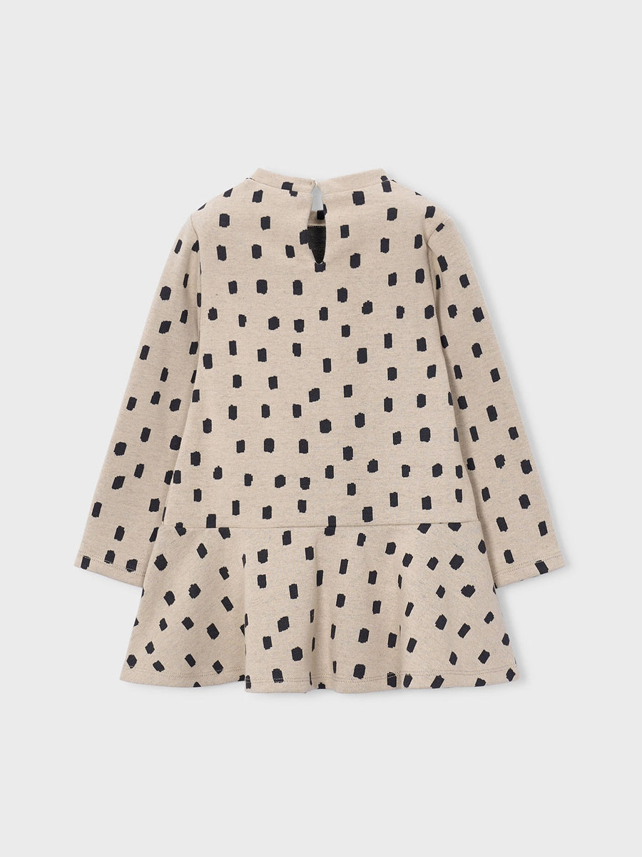 Vestido jaquard c/bolsa Quinoa vig (Bege)  para Menina - Mayoral