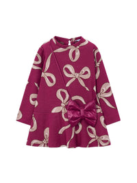 Vestido jaquard c/bolsa Framboesa (Vermelho Escuro)  para Menina - Mayoral