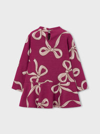 Vestido jaquard c/bolsa Framboesa (Vermelho Escuro)  para Menina - Mayoral