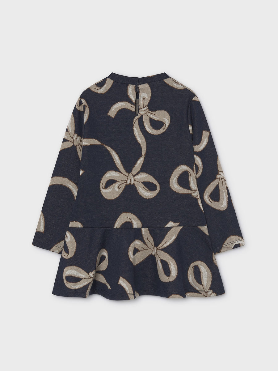 Vestido jaquard c/bolsa Marinho (Marinho)  para Menina - Mayoral