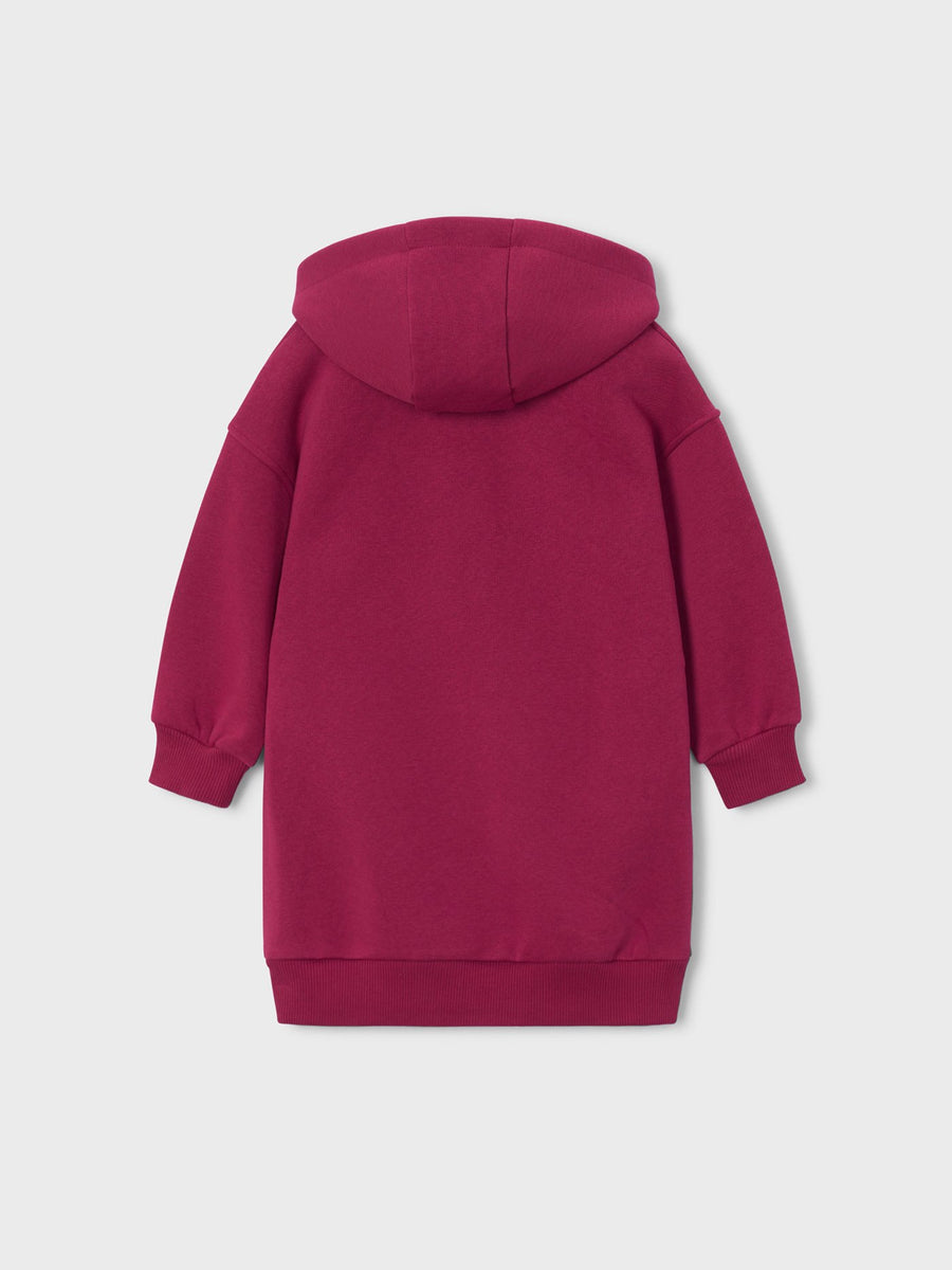Vestido felpa carapuço Cherry (Bordeaux)  para Menina - Mayoral