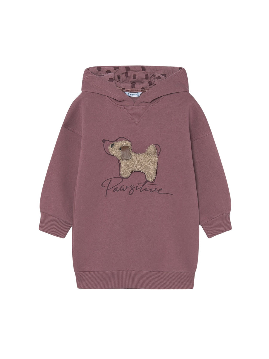 Vestido felpa carapuço Violeta (Violeta)  para Menina - Mayoral
