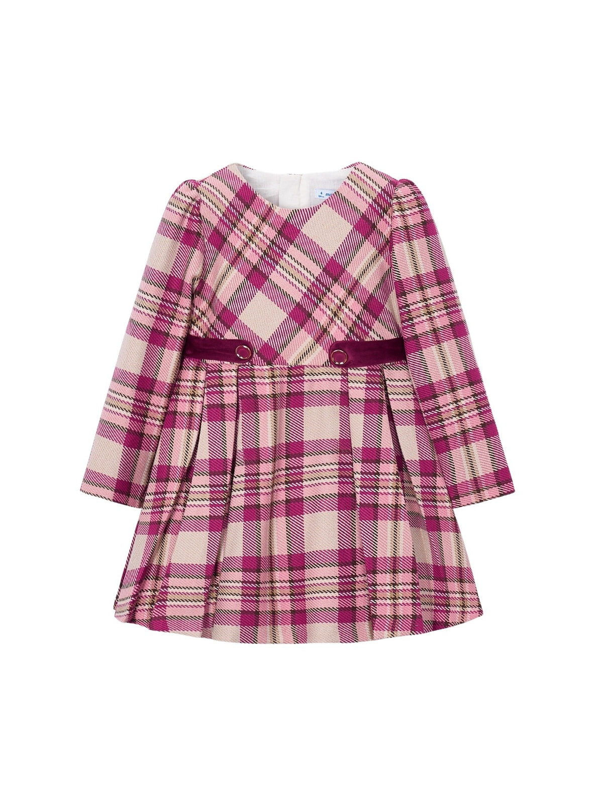 Vestido xadrez Framboesa (Vermelho Escuro)  para Menina - Mayoral