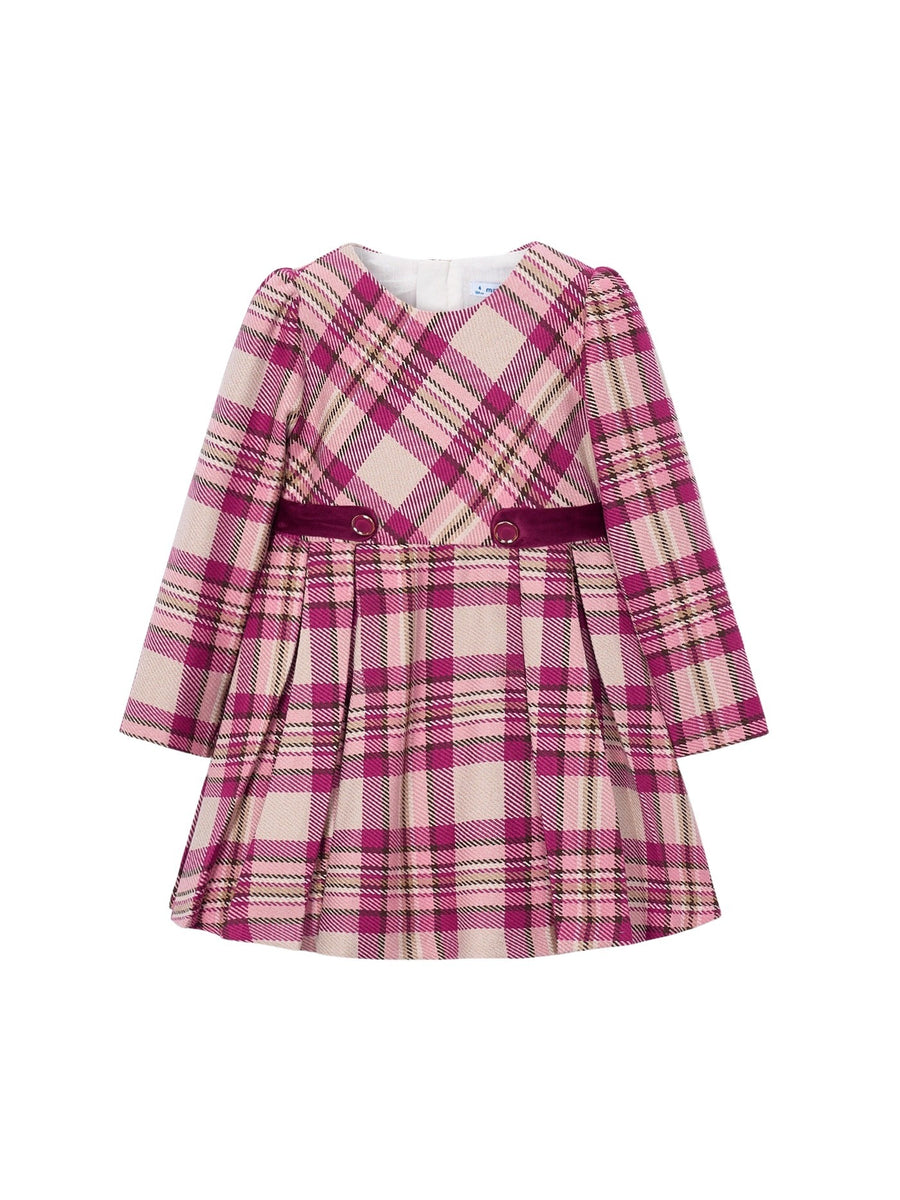 Vestido xadrez Framboesa (Vermelho Escuro)  para Menina - Mayoral