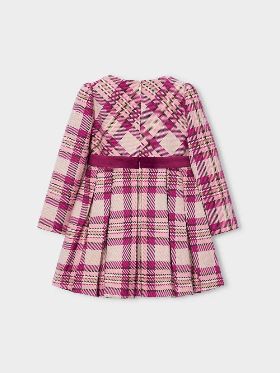 Vestido xadrez Framboesa (Vermelho Escuro)  para Menina - Mayoral