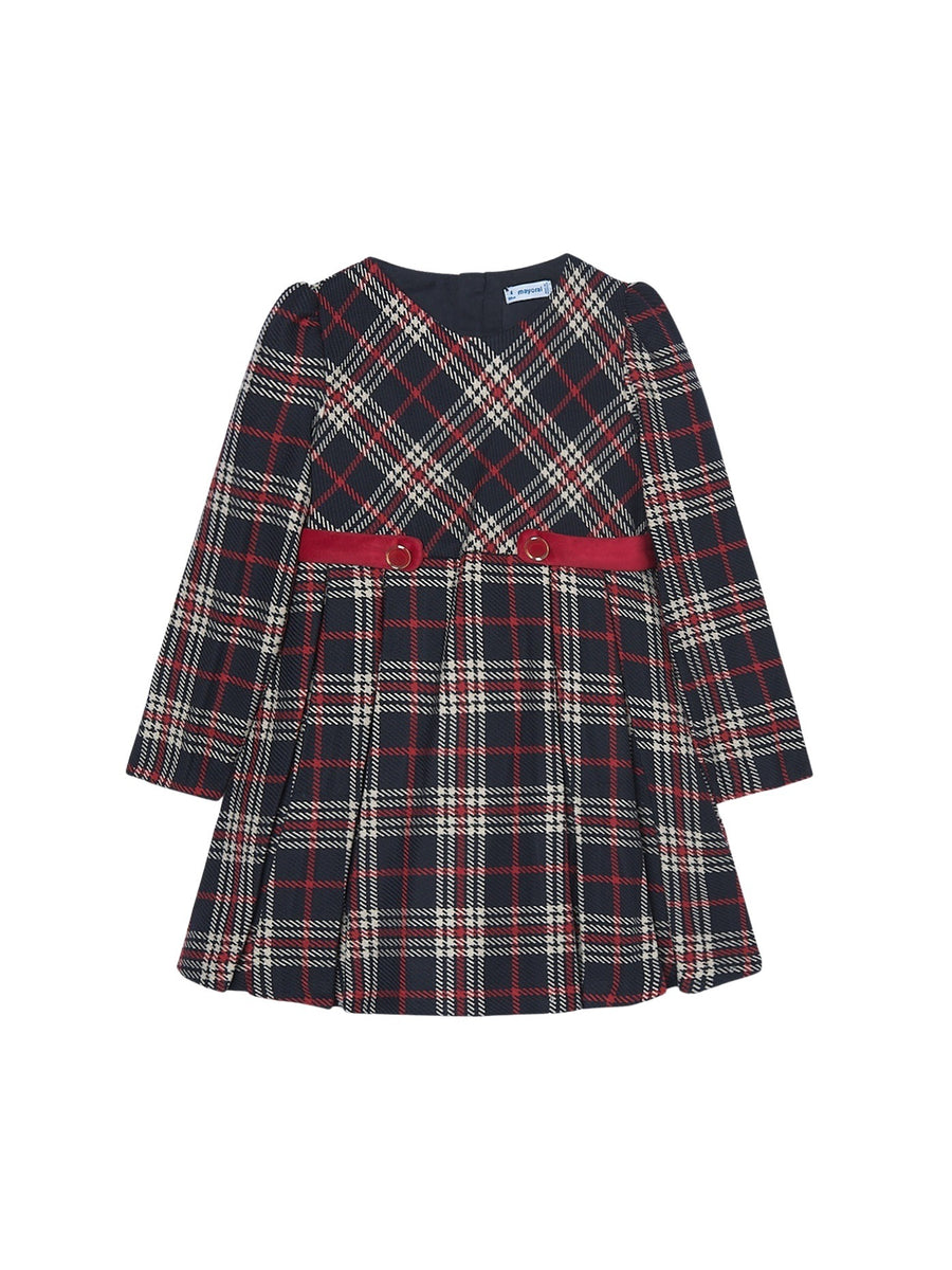 Vestido xadrez Marinho (Marinho)  para Menina - Mayoral