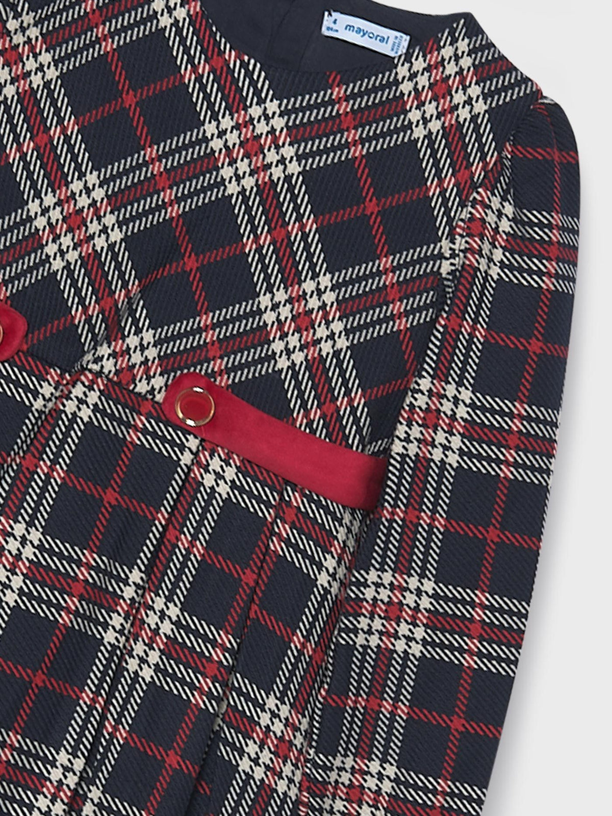 Vestido xadrez Marinho (Marinho)  para Menina - Mayoral