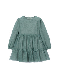 Vestido tule fantasia Loureiro (Azeitona)  para Menina - Mayoral
