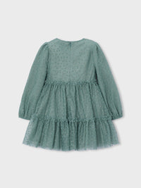Vestido tule fantasia Loureiro (Azeitona)  para Menina - Mayoral
