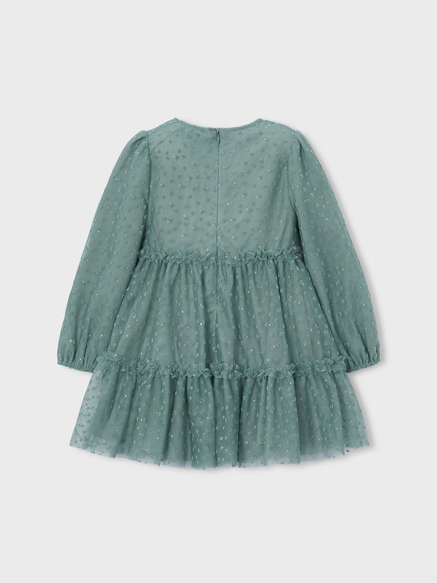 Vestido tule fantasia Loureiro (Azeitona)  para Menina - Mayoral