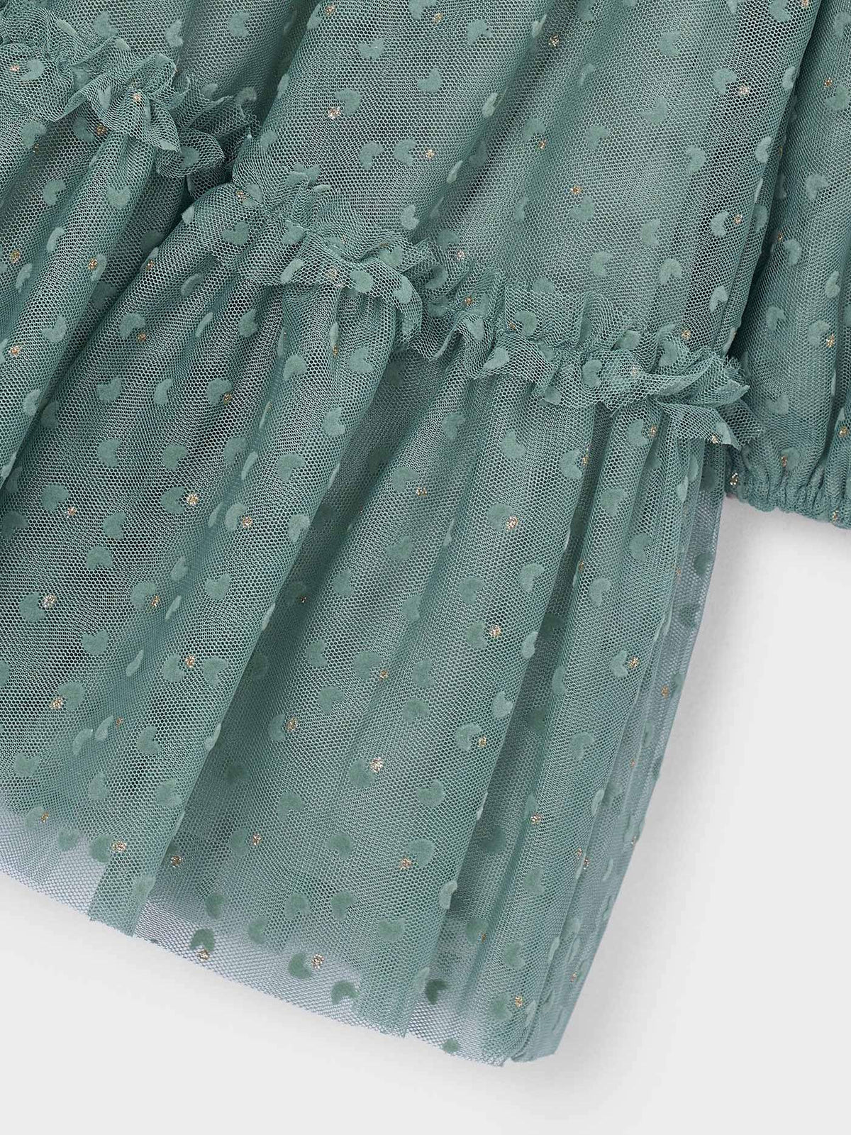 Vestido tule fantasia Loureiro (Azeitona)  para Menina - Mayoral