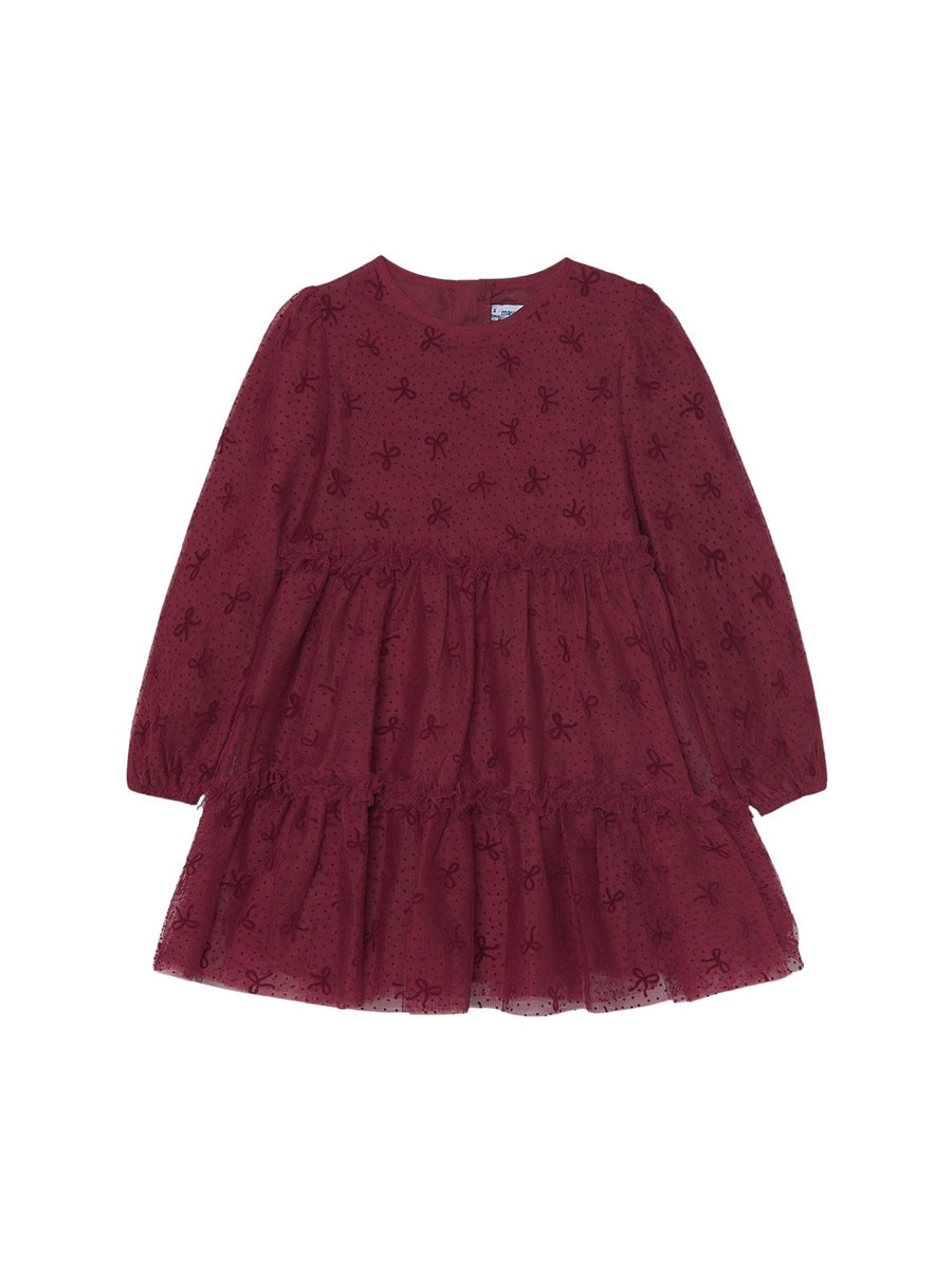 Vestido tule fantasia Framboesa (Vermelho Escuro)  para Menina - Mayoral