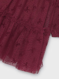 Vestido tule fantasia Framboesa (Vermelho Escuro)  para Menina - Mayoral