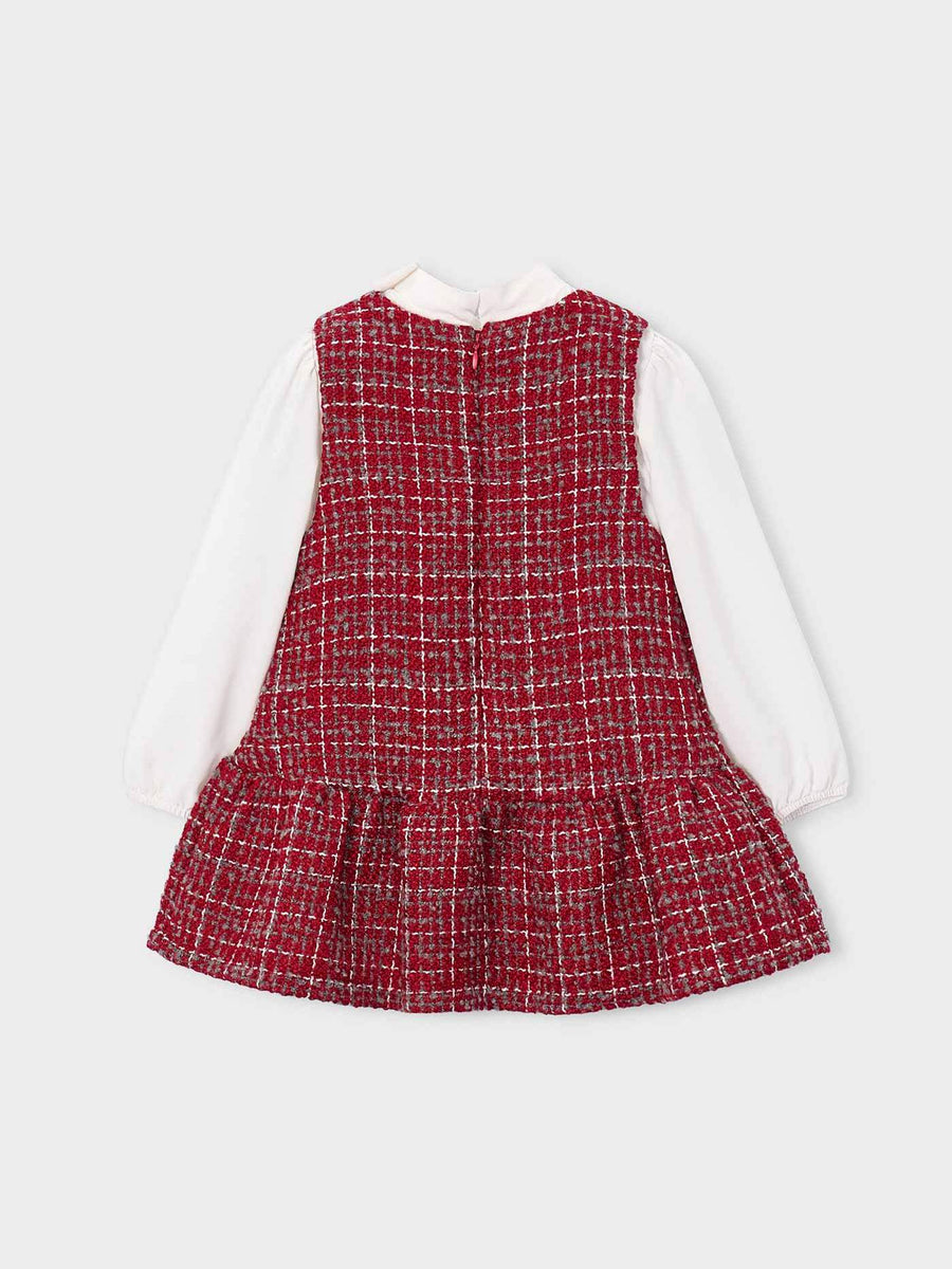 Conj. vestido blusa combinado Vermelho (Vermelho)  para Menina - Mayoral