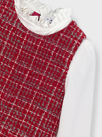 Conj. vestido blusa combinado Vermelho (Vermelho)  para Menina - Mayoral