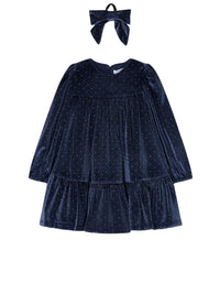 Vestido veludo Marinho (Marinho)  para Menina - Mayoral