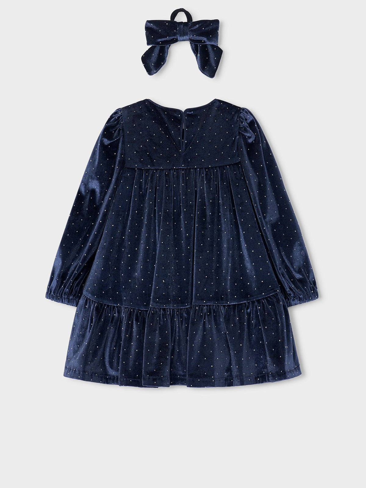 Vestido veludo Marinho (Marinho)  para Menina - Mayoral