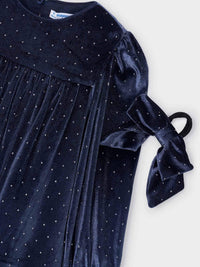 Vestido veludo Marinho (Marinho)  para Menina - Mayoral